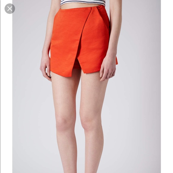 topshop red shorts